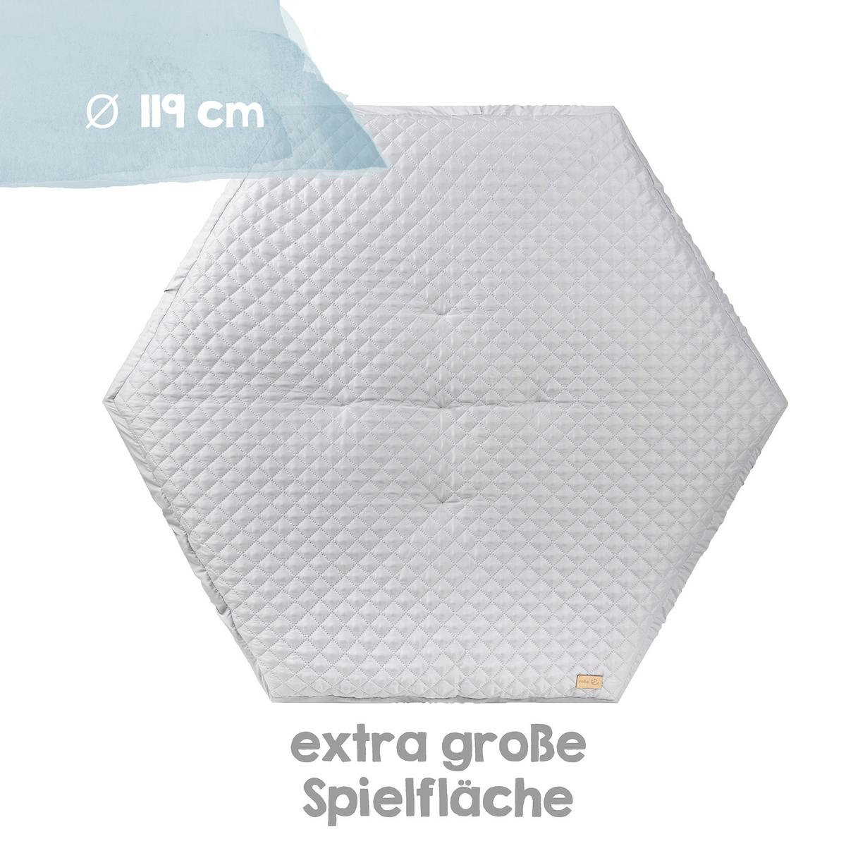LAUFGITTER 6-eckig roba Style grau - Weiß, Holzwerkstoff (118.5/72.5/103.5cm) - Roba