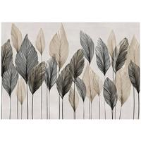 FOTOTAPETE Blätter Boho Beige Betonwand Wohnzimmer 250x175 - Multicolor, Papier (250/175cm) - Wallarena