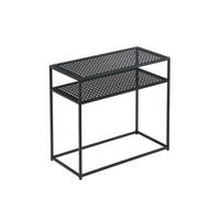 KONSOLENTISCH ALCUDIA, Einscheibensicherheitsglas, Schwarz, 80 x 40 x 77 cm - Schwarz, Glas/Metall (40/80/77cm) - KADIMA DESIGN