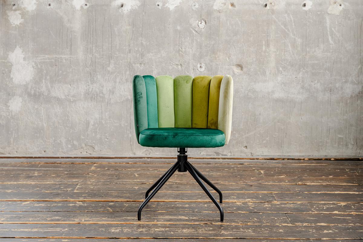 ESSZIMMERSTUHL JADA Grün Velvet Drehbar (360°) (1er-Set) - Grün, Kunststoff/Textil (58/79/55cm) - KAWOLA