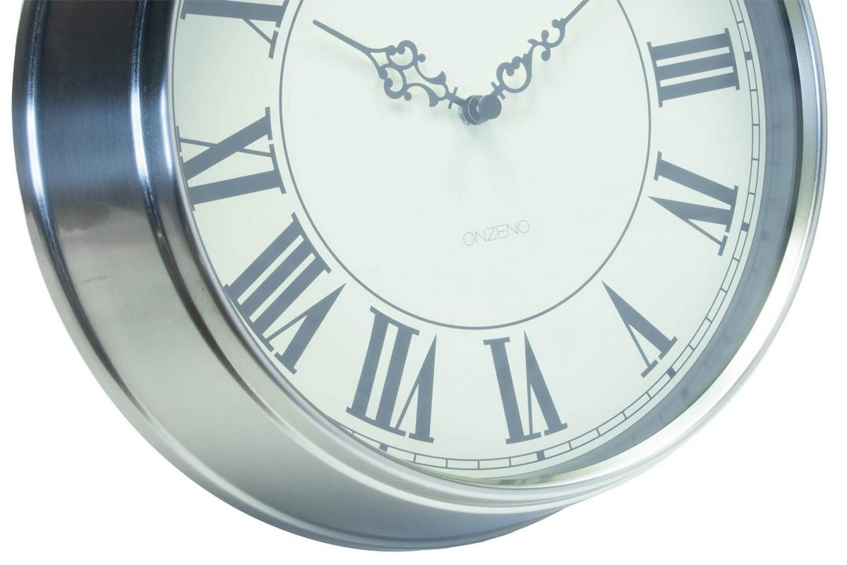 WANDUHR Design Weiß 35/35 cm - Weiß, Glas (35/35/9cm) - ONZENO