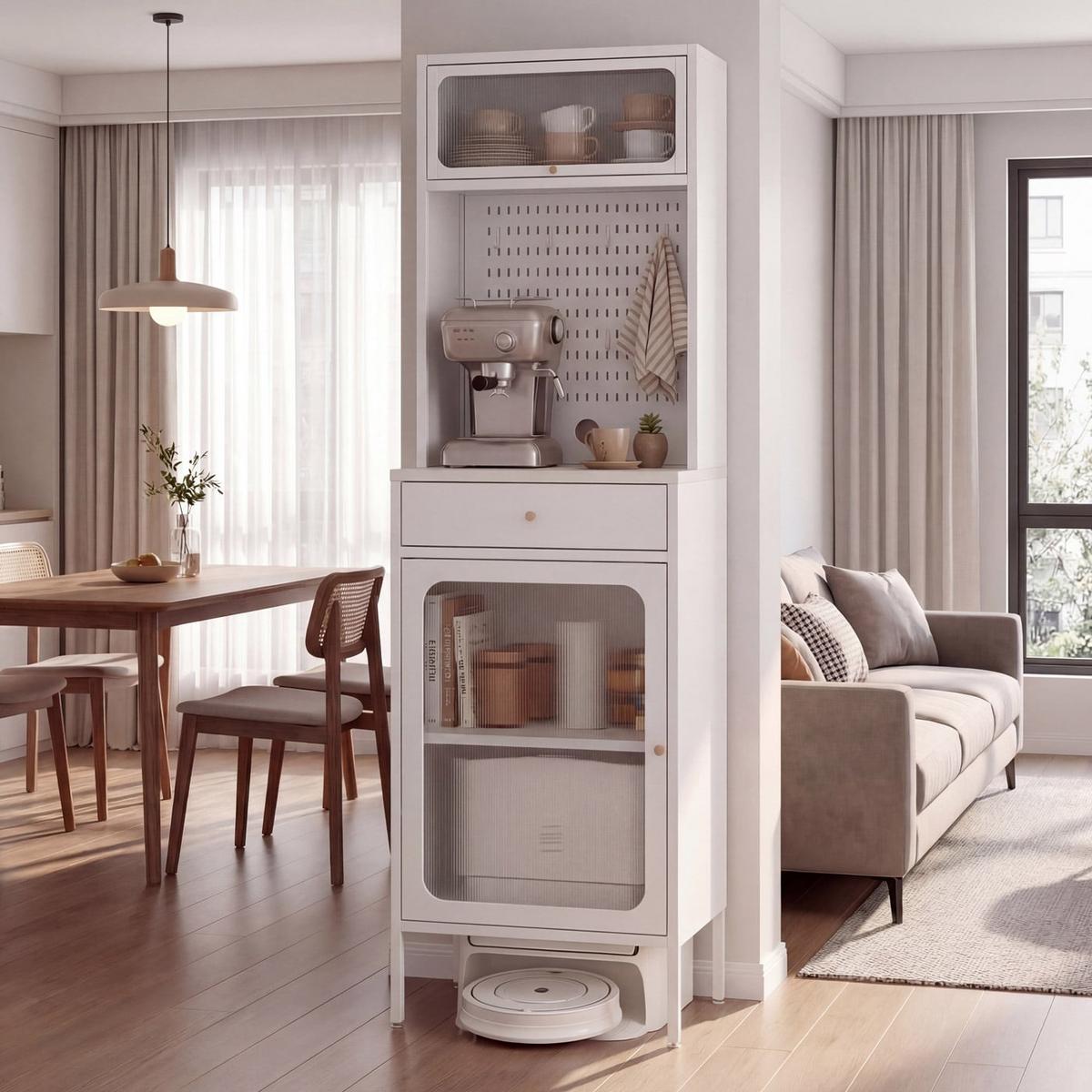 HIGHBOARD Weiß - Weiß, Metall (54/182/40cm) - MCW