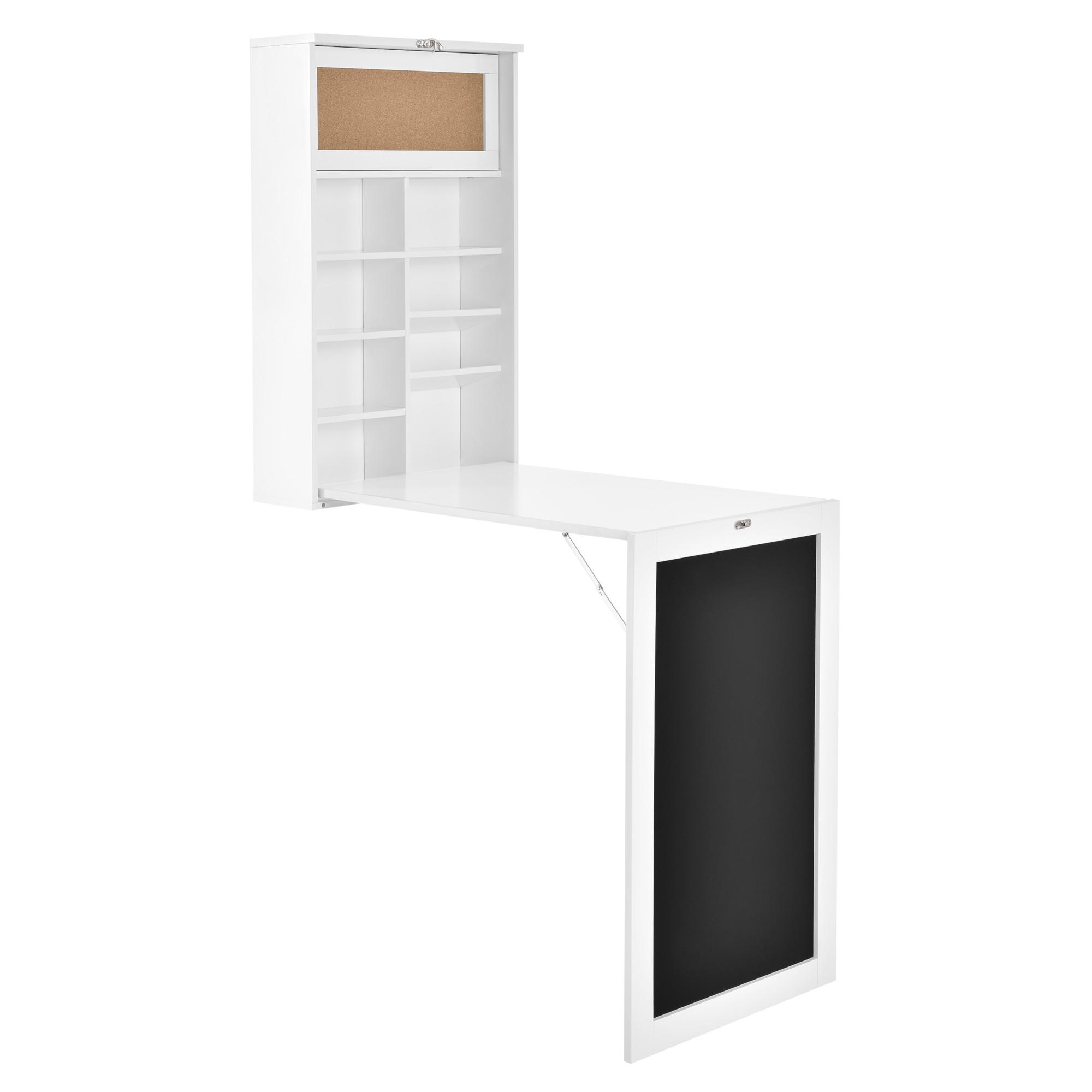 WANDKLAPPTISCH Kläppen - Weiß, Holzwerkstoff (50/156/91.5cm) - [en.casa]