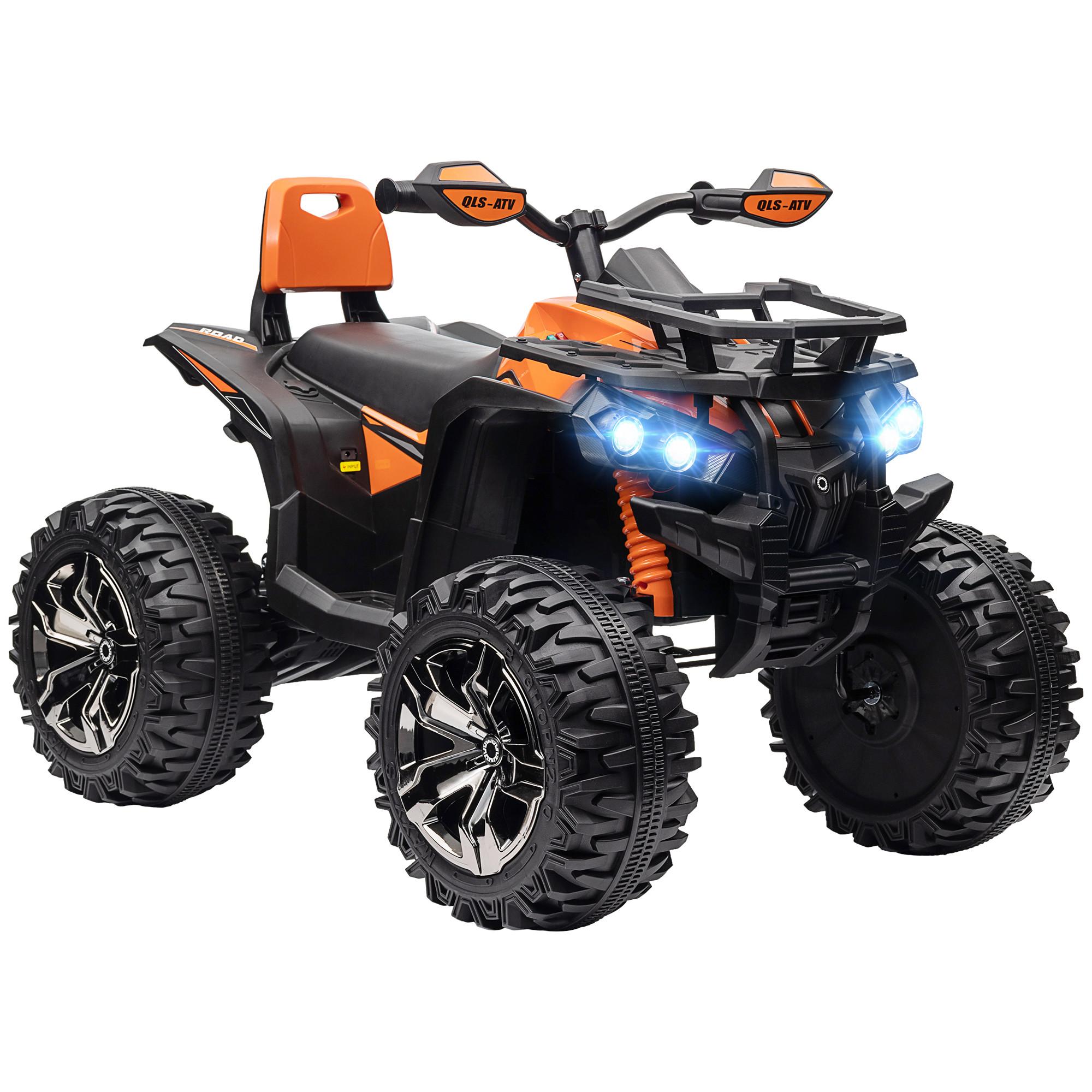 KINDER-ELEKTROFAHRZEUG, Orange, Metall, Kunststoff, 100L x 65B x 73H cm - Orange, Metall (100/65/73cm) - HOMCOM