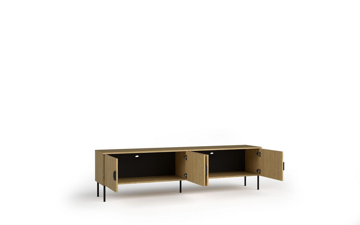 TV-SCHRÄNK Eiche Baltic 200/53,6/40 - Eiche Bianco, Holzwerkstoff (200/54/40cm) - RAUMHIRSCH FURNITURE