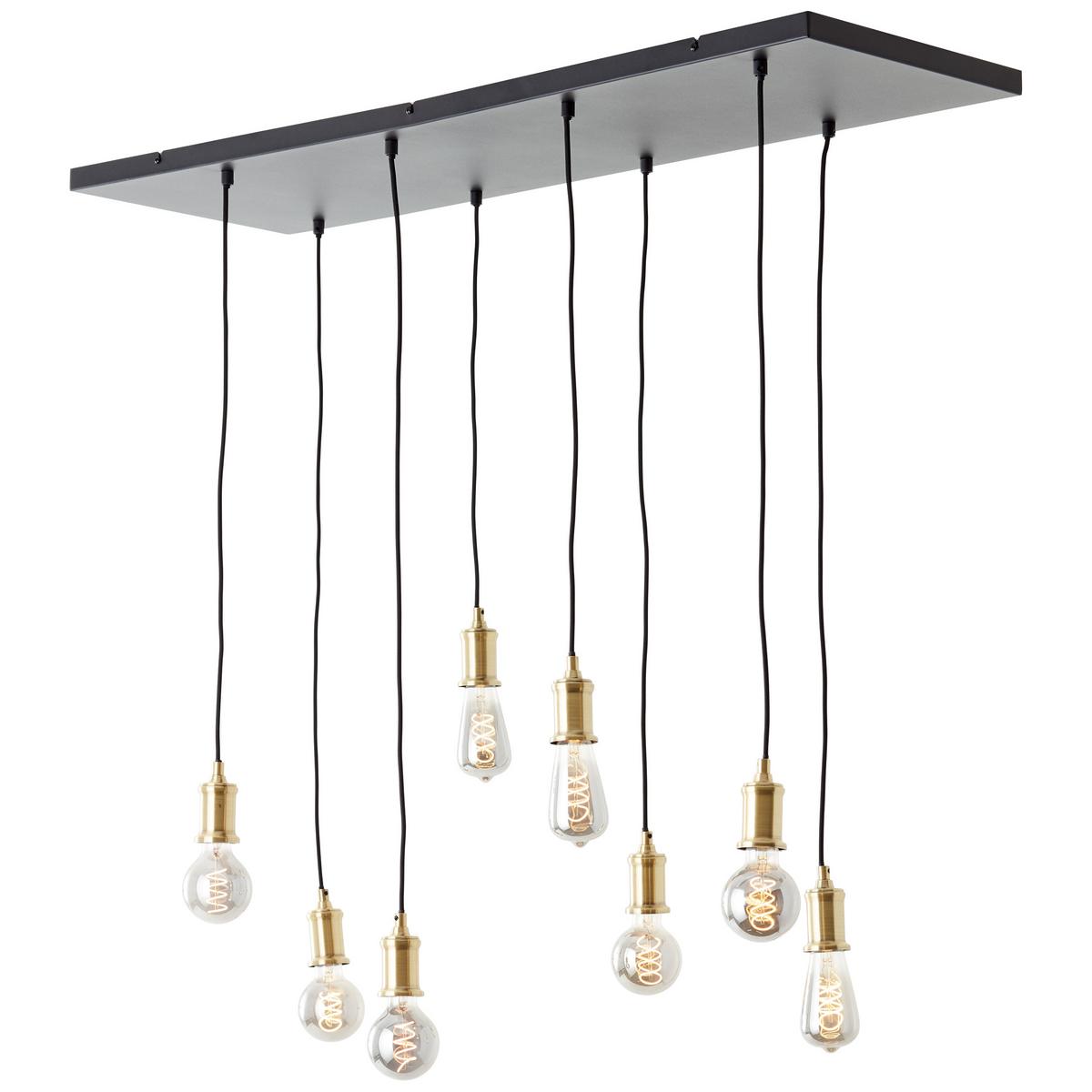 PENDELLEUCHTE Darcia 99815/06 - Schwarz, Metall (110/34.8/133cm) - Brilliant