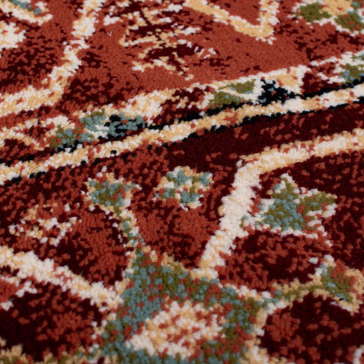 KURZFLORTEPPICH GLAZERT, geometrisch, Rot, 120 x 170 cm - Rot, Textil (170/120cm) - KADIMA DESIGN