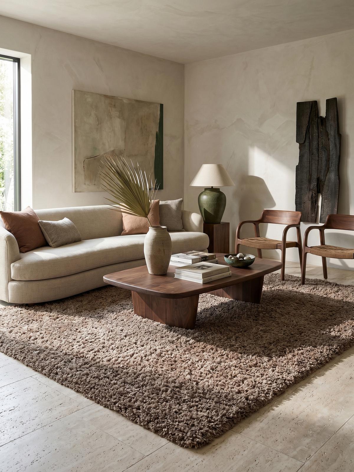 HOCHFLORTEPPICH RHEIN, einfarbig, aus Polypropylen, Mokka, 140 x 200 cm - Braun, Textil (200/140cm) - KADIMA DESIGN