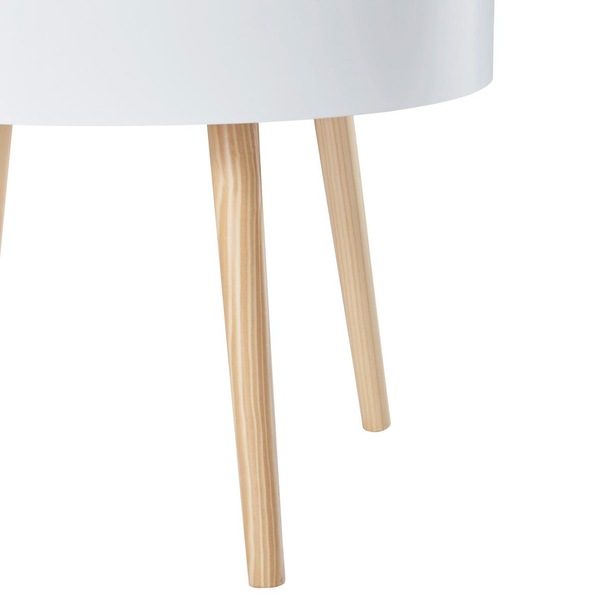 COUCHTISCH Bongard 60/60/45 - Weiß/Braun, Holz/Holzwerkstoff (60/60/45cm) - [en.casa]