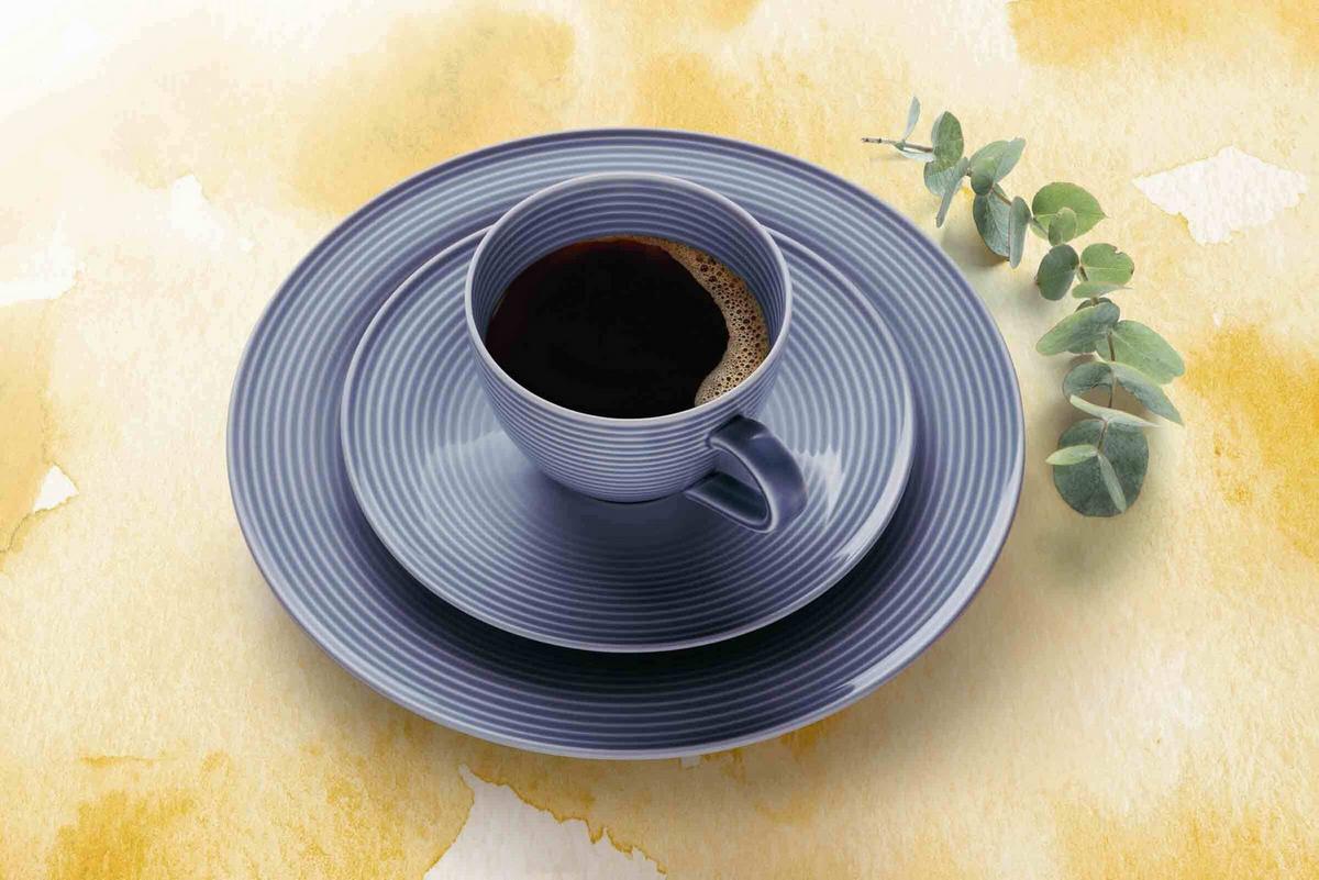MILCHKAFFEETASSEN MIT UNTERTASSEN Beat Color Glaze Fliederblau 350 ml 6er Set - Flieder, Keramik (16.7/9.3/16.7cm) - Seltmann Weiden