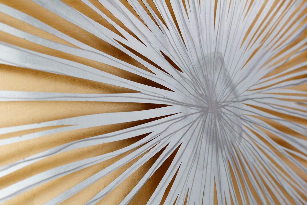 METALLBILD Gold 80/80 cm - Silberfarben/Goldfarben, Metall (3/80cm) - KUNSTLOFT