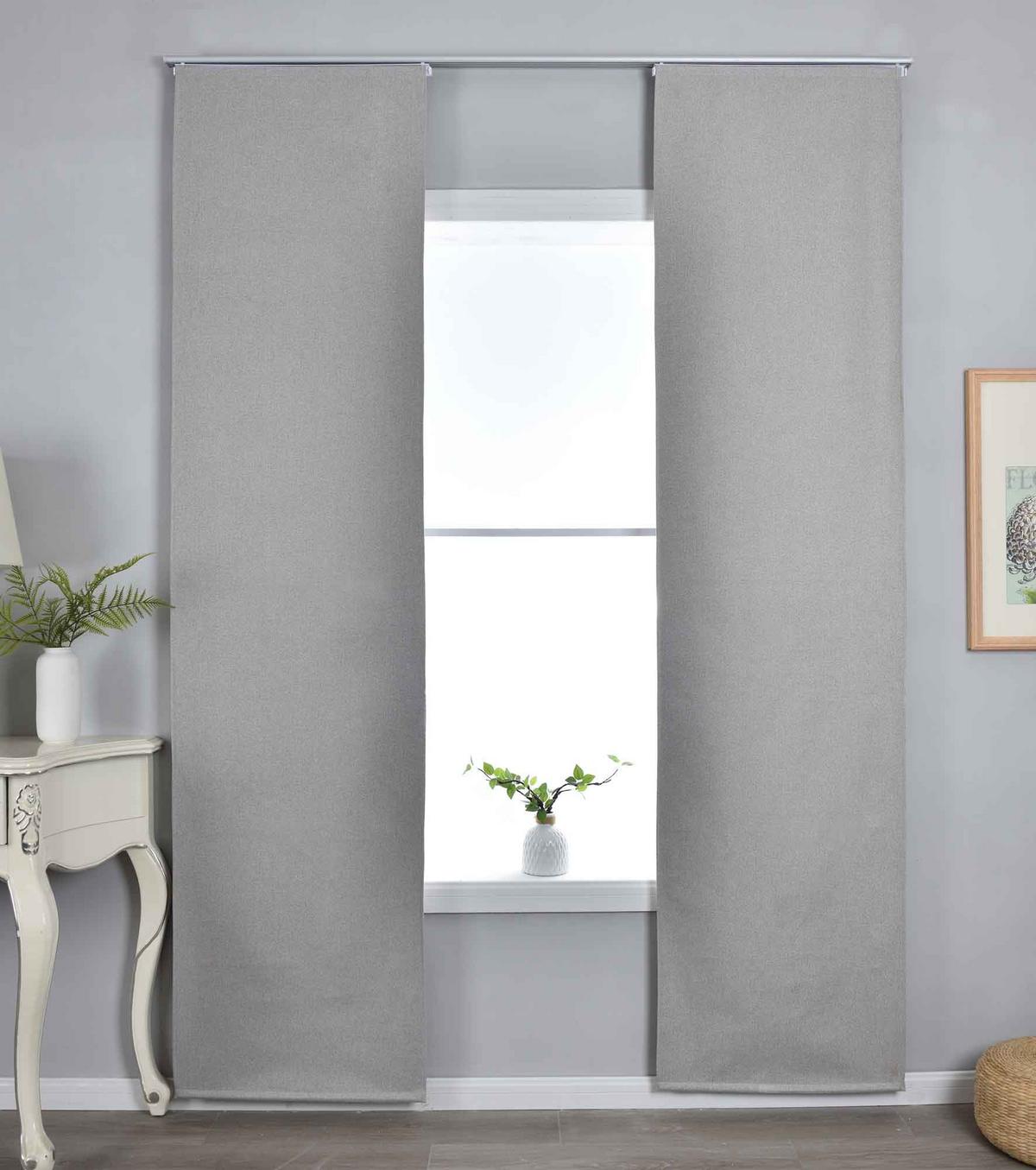 SCHIEBEVORHANG 2ER SET »München Dark« HxB 245x60 cm Sand - Sandfarben, Textil (60/245cm) - Gardinenbox