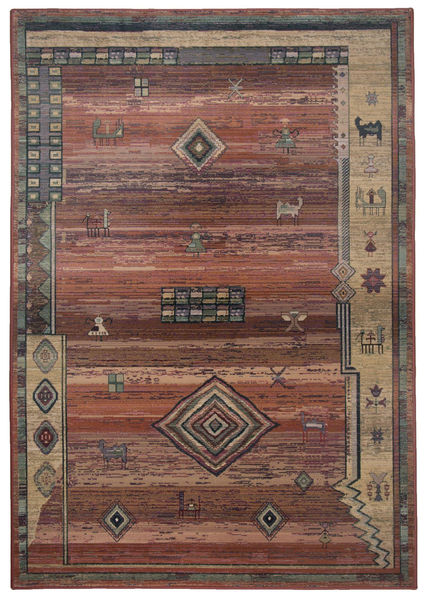 WEBTEPPICH Gabiro 002 68x135 cm - Terracotta, Textil (68/135cm) - THEKO