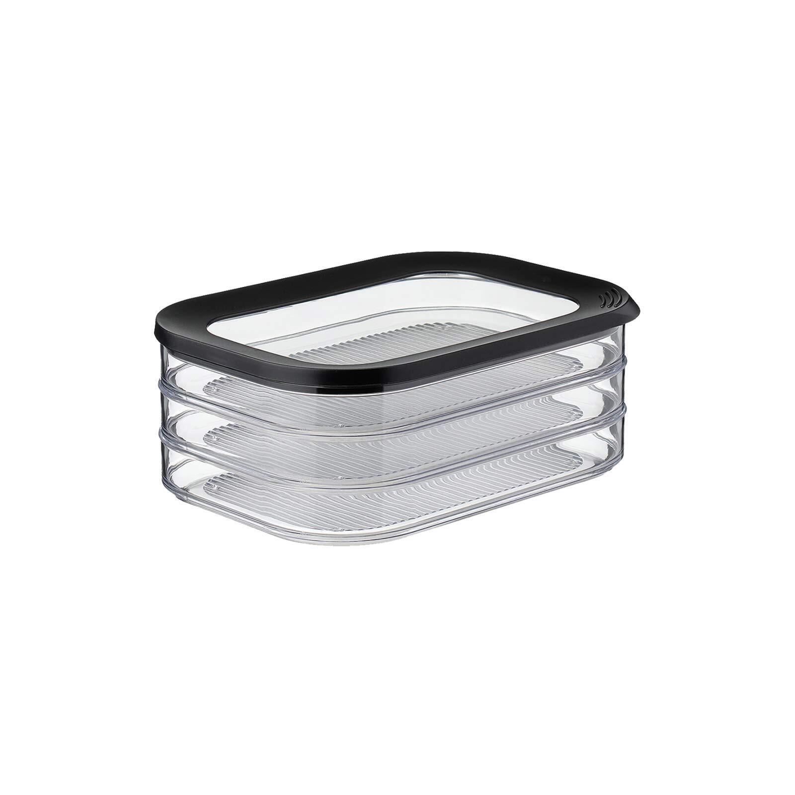 AUFSCHNITTDOSEN Modula schwarz 1650 ml - Schwarz, Kunststoff (16/8.6/22.4cm) - Mepal