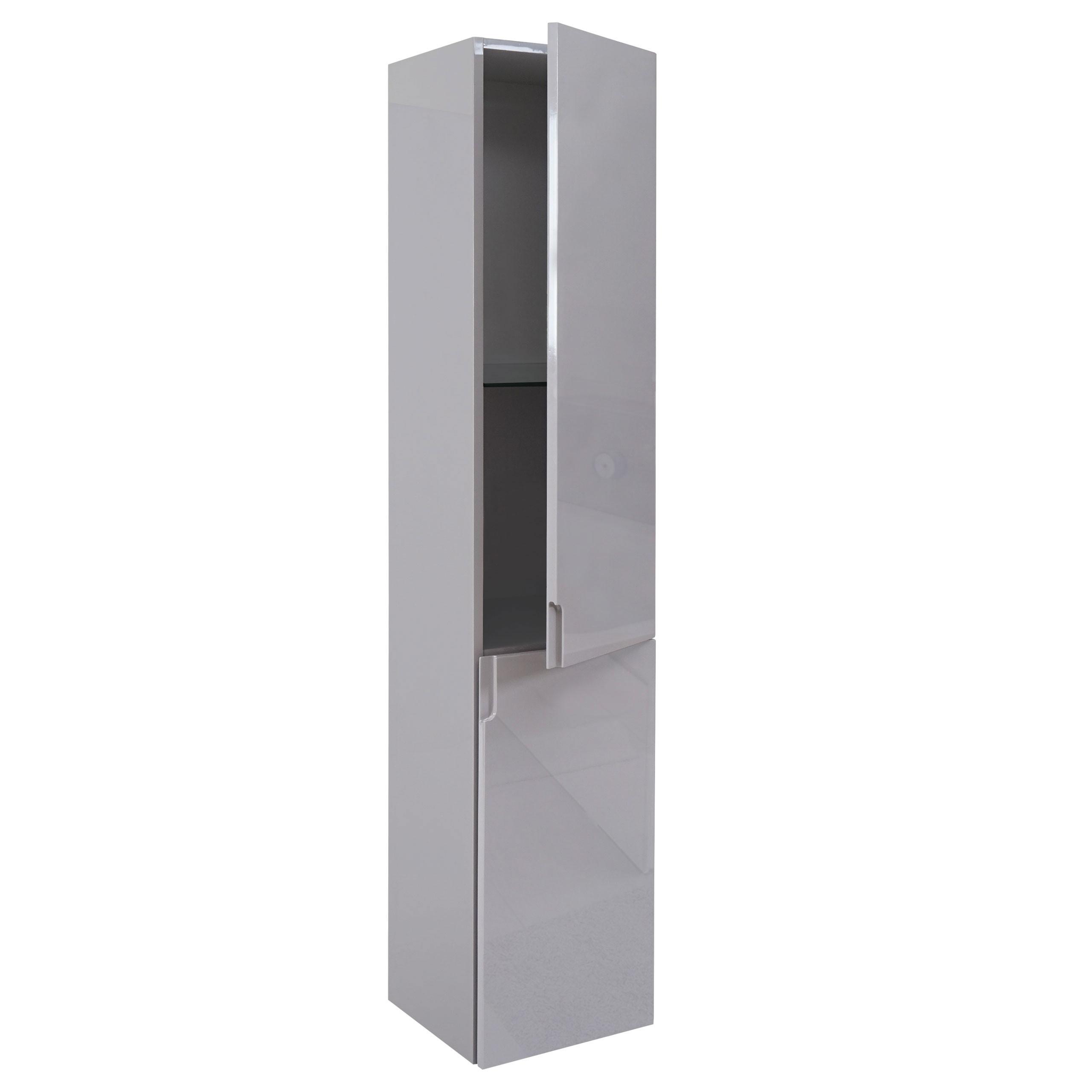 HÄNGESCHRANK Hochglanz Hellgrau - Grau, Holz (30/150/30cm) - MCW
