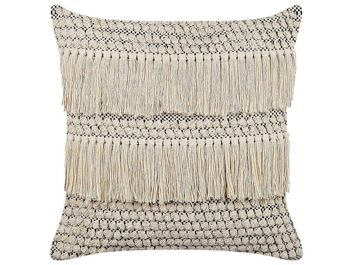 DEKOKISSEN 2er-Set Beige 45/45 cm Iresine - Beige, Naturmaterialien/Textil (45/45cm) - Beliani