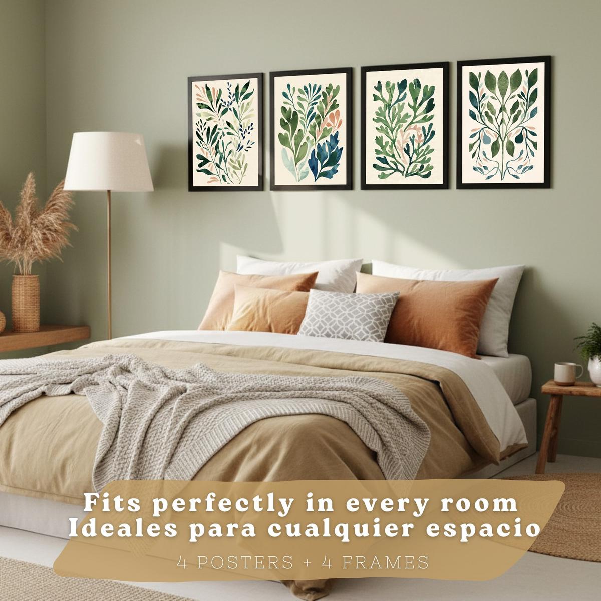 POSTER 2er-Set Wandbilder Matisse Blumen modern Wohnzimmer Deko, Schlafzimmer, Küche, Badezimmer Rahmenlos A3 - Schwarz, Papier (29.7/1/42cm) - Nacnic