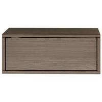 NACHTTISCH hängend Framme Walnuss Holzoptik, 50 cm - Dunkelbraun, Holzwerkstoff (50/20.8/36cm) - Selsey