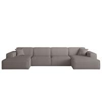WOHNLANDSCHAFT Celes Premium In Scala - Taupe, Holzwerkstoff/Textil (379/73/165cm) - Fun Möbel