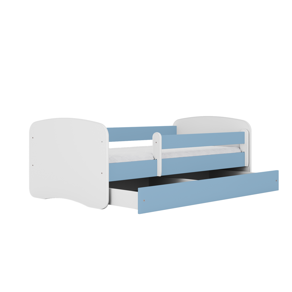 KINDERBETT ohne Muster mit Schublade 160/80 Blau 90/61/164 - Blau, Holzwerkstoff (80/160cm) - RAUMHIRSCH FURNITURE
