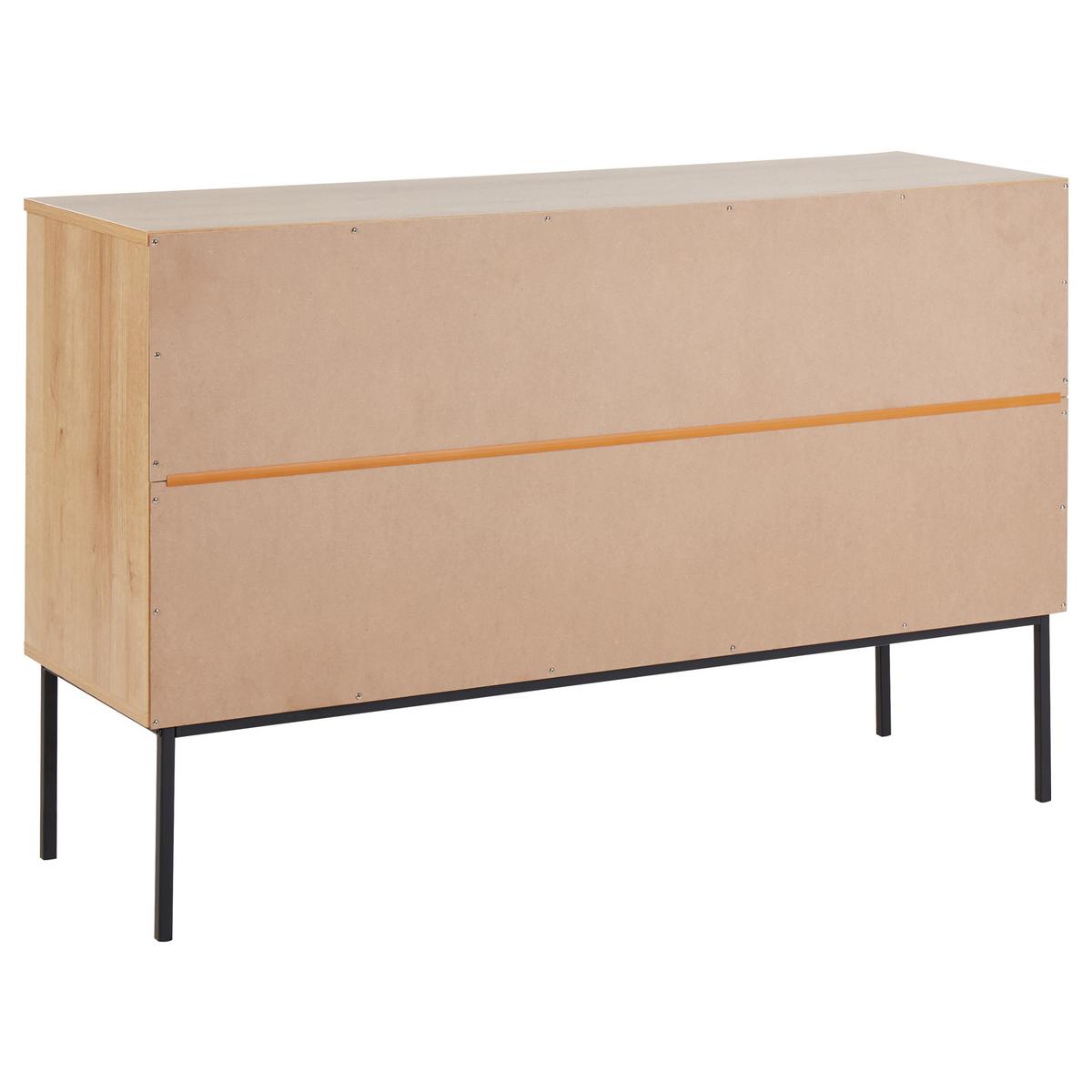 SIDEBOARD mit 2 Türen Hellbraun Pasco - Braun, Holzwerkstoff (120/77/39cm) - Beliani