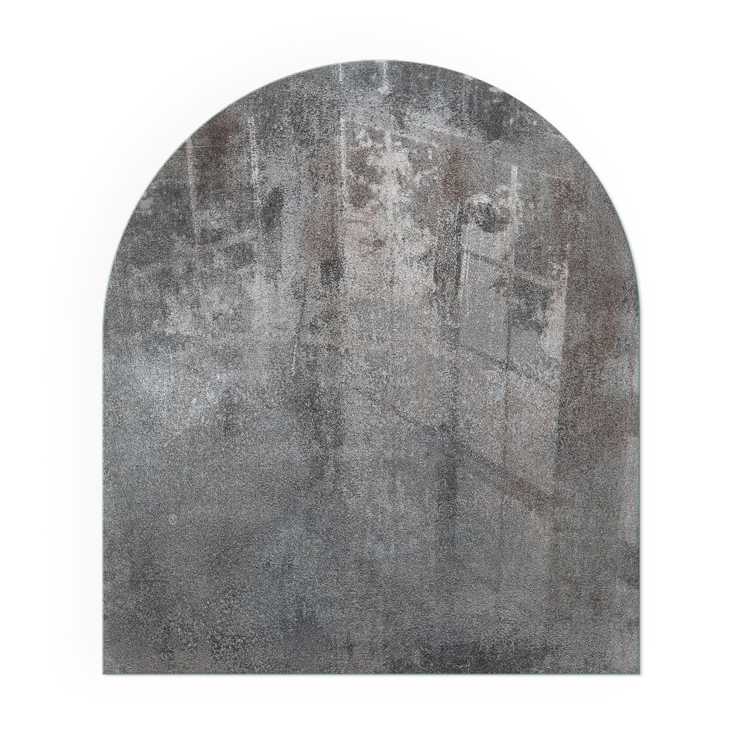 GLASPLATTE für Kamin 80x70 cm - Grau, Glas (80/70/0.4cm) - TULUP