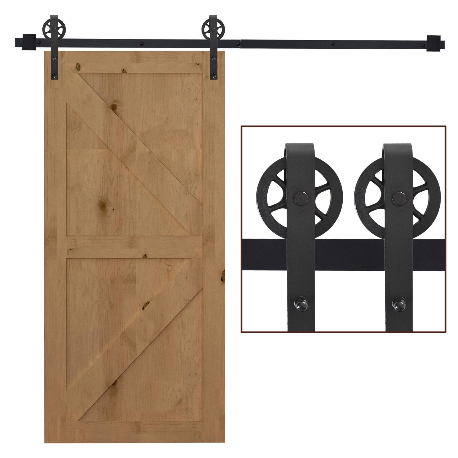 SCHIEBETÜRSYSTEM - Schwarz, Metall (4/0.6/200cm) - HOMCOM