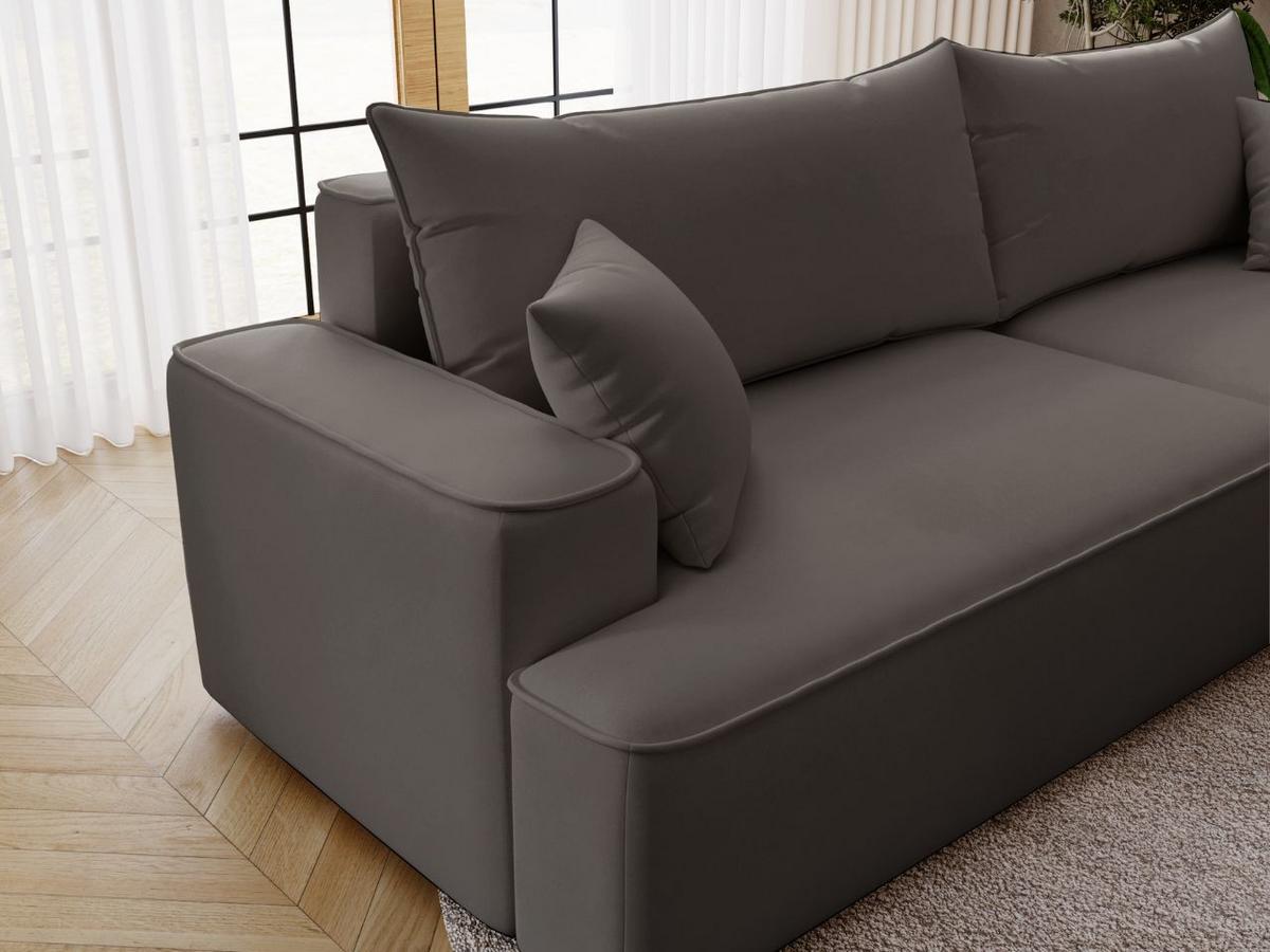 ECKSOFA California Dunkelgrau Rechts - Dunkelgrau, Holz/Textil (270/165cm) - Graingold