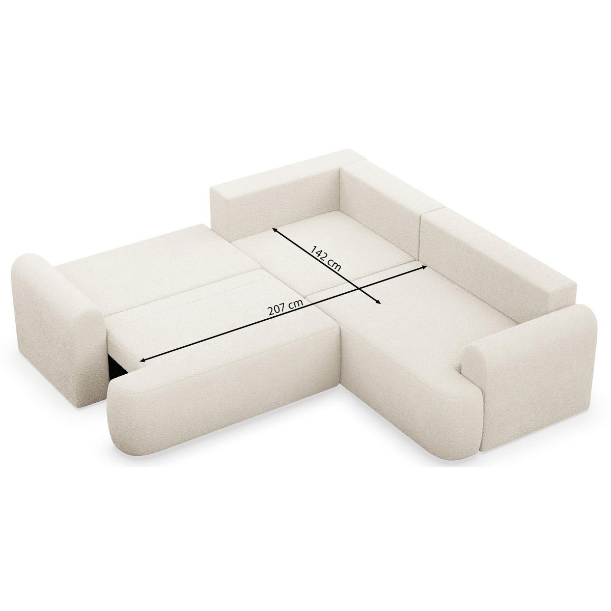 ECKSCHLAFSOFA Kaveo BRAUNER PLÜSCH universell mit Eckelement MIT BETTKASTEN - Schwarz/Braun, Kunststoff/Textil (245/245cm) - Selsey