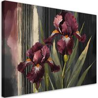 WANDBILD blumen rot botanik - Rot, Textil (60/40cm) - Feeby