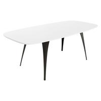 ESSTISCH Aura 160 - Schwarz/Weiß, Holzwerkstoff/Metall (90/160/76cm) - MIRJAN24