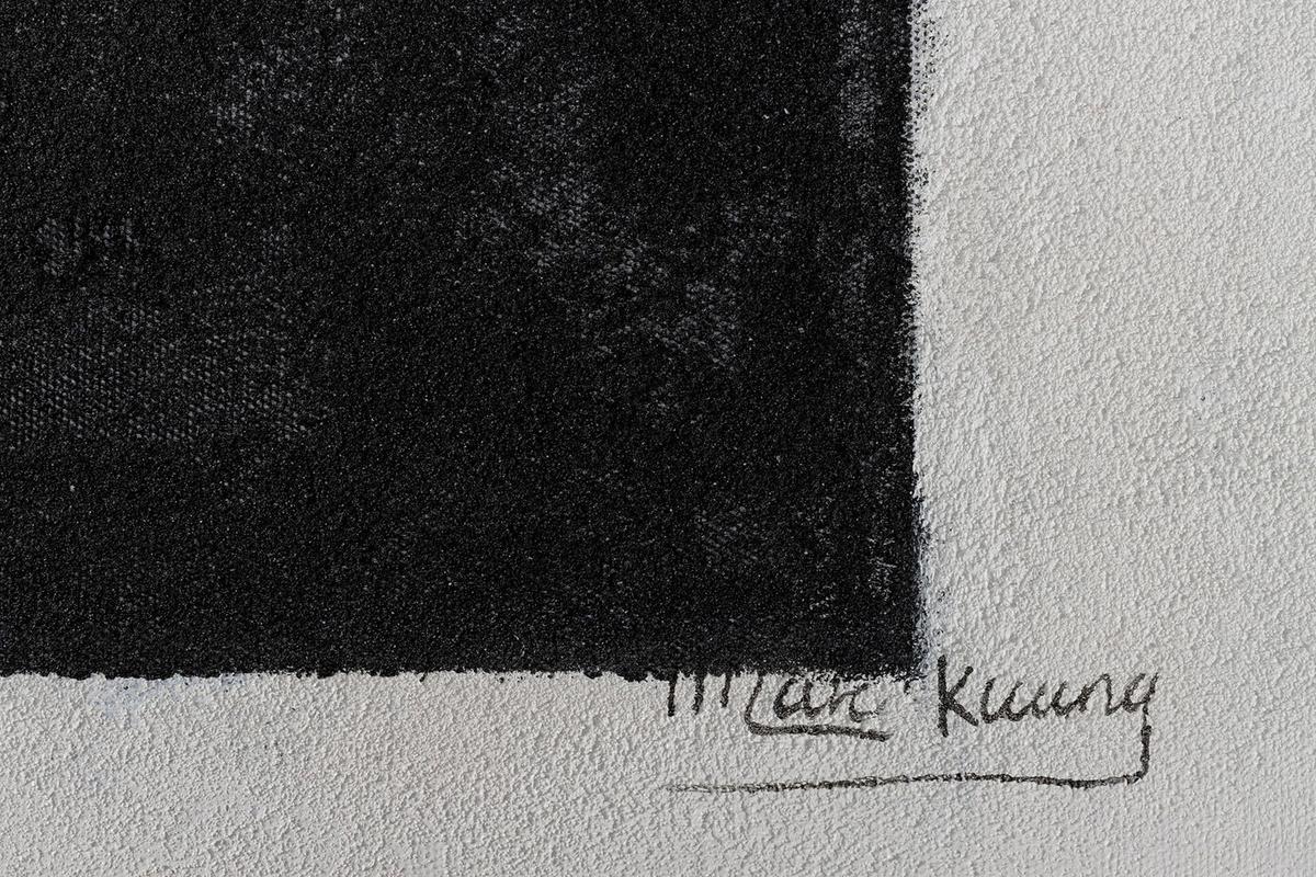 ACRYLBILD HANDGEMALT 80/80 cm - Schwarz, Holz/Textil (80/80cm) - KUNSTLOFT