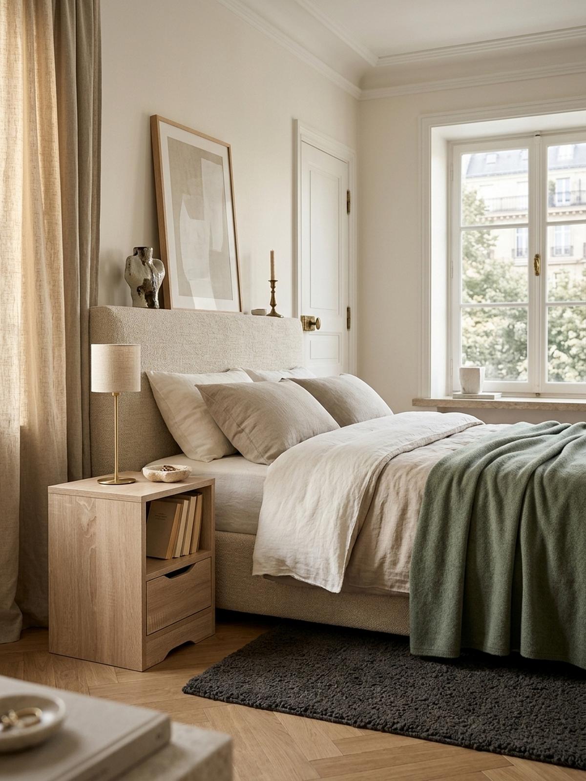 NACHTTISCH Modern Schublade Ablage Kratzfest ILM, Beige 31x31x43 cm - Beige, Holz (31/43/31cm) - KADIMA DESIGN