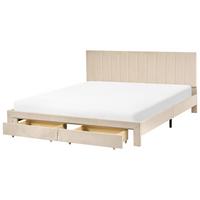 BETT 180/200 cm Beige Lonzac - Beige, Textil (180/200cm) - Beliani