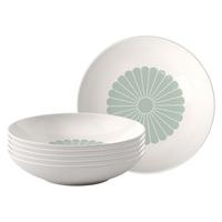 PASTASCHALEN Fleur Couleur Vert ø 24 cm 6er Set - Grün, Keramik (24cm) - Villeroy & Boch