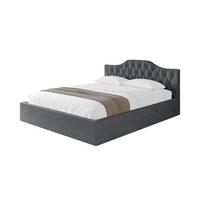 POLSTERBETT mit Bettkasten und Lattenrost, Boxbett ohne Matratze - FALIO-V1 120x200 Dunkelgrau - Anthrazit, Holzwerkstoff/Textil (120/200cm) - ALTDECOR