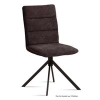 ESSZIMMERSTUHL (8er-Set) Dulce 47x92x60 Schwarz/Espresso - Dunkelbraun/Schwarz, Kunststoff (60/92/47cm) - 58aufmkessel