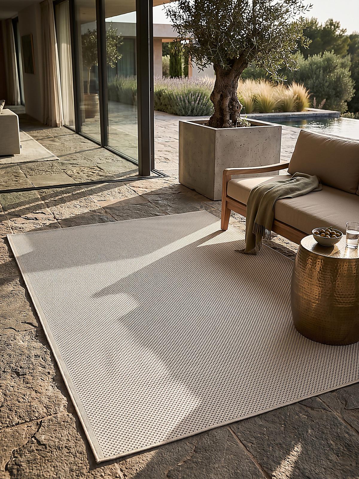 FLACHWEBTEPPICH Uni BORNO Polypropylen Creme 120 x 170 cm - Beige, Textil (120/170cm) - KADIMA DESIGN