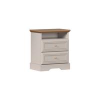 NACHTTISCH Dulci Kaschmir und Holz - Beige, Holzwerkstoff (54.7/63.5/39.7cm) - Petits-meubles