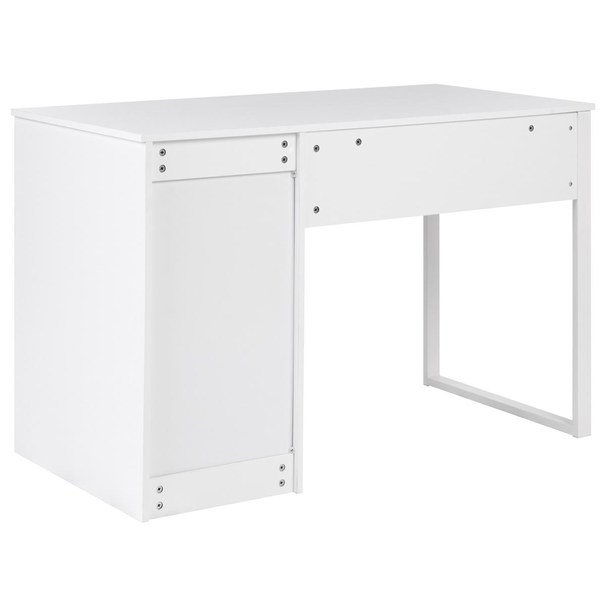 SCHREIBTISCH Weiß 120/60 cm Zerlay - Weiß, Holzwerkstoff (60/120/77cm) - Beliani
