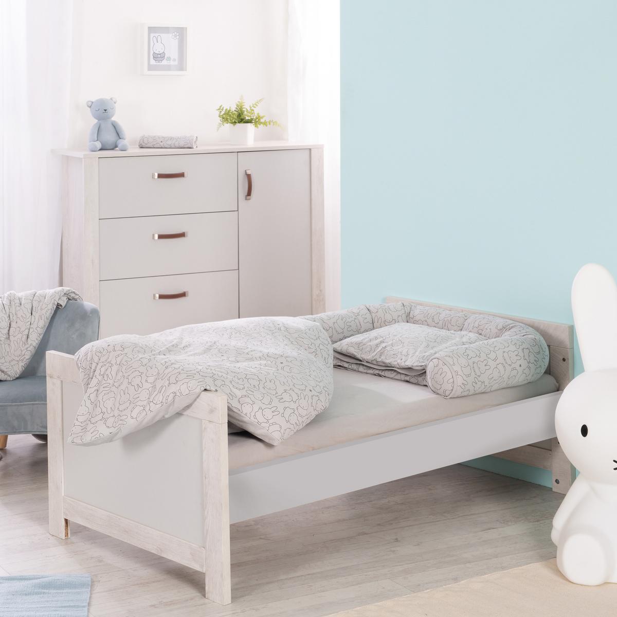 BABYZIMMER-SET Mila 2-teilig - Grau, Holzwerkstoff (126/98.5/142cm) - Roba