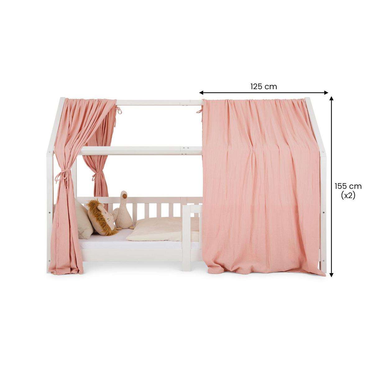 HAUSBETT-HIMMEL NENA - Rosa, Textil - IDIMEX