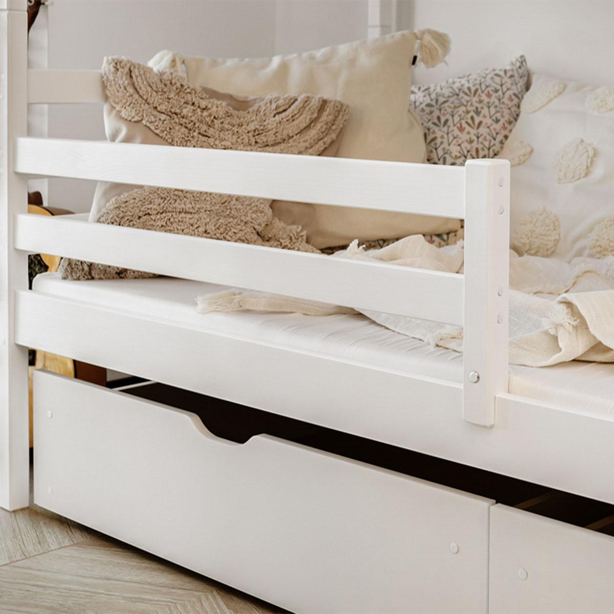 BETT 90/200 Léo Weiß - Weiß, Holzwerkstoff (90/200cm) - Petits-meubles