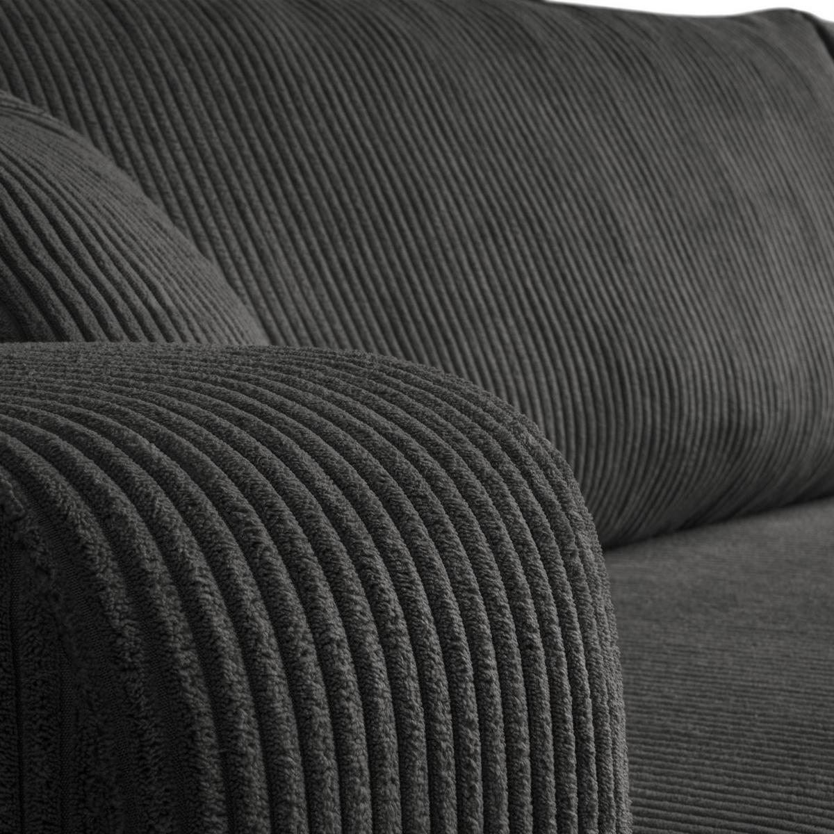 ECKSOFA PRESTIGE L, Poso 34 - Dunkelgrau, Textil (247/143cm) - Lookway