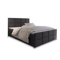 BOXBETT ARIEL 180x200 cm mit Matratze und Topper - Grau - Grau, Holz (180/200cm) - MASSENO