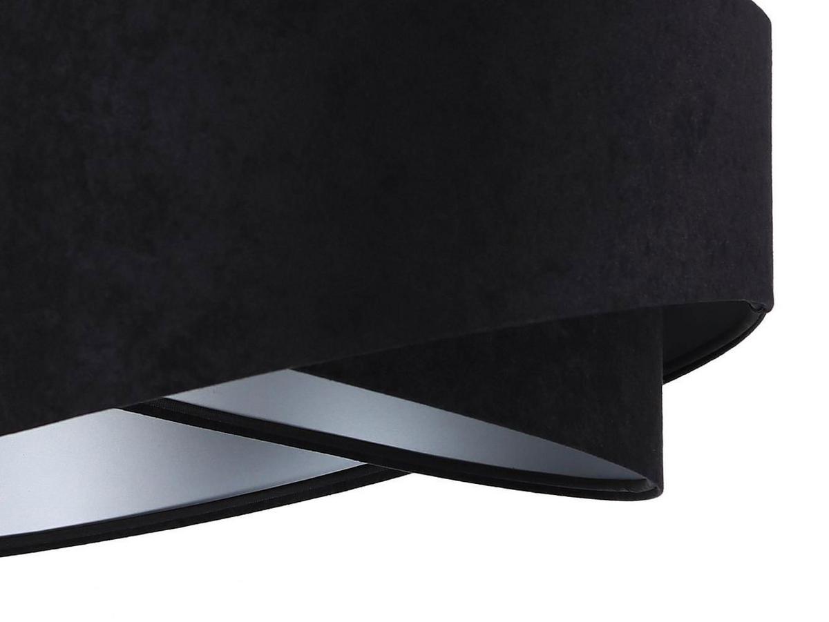 HÄNGELEUCHTE Schwarz 50/23 cm - Silberfarben, Kunststoff (50/1.3/23cm) - ONZENO