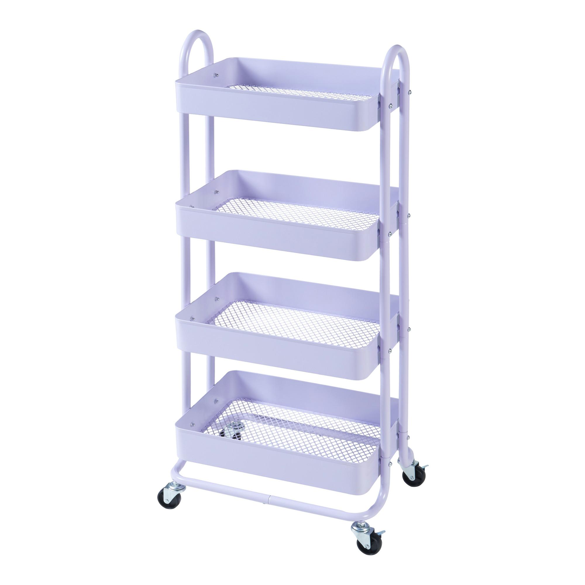 SERVIERWAGEN Pyhäntä - Lila, Metall (46/103.5/35cm) - [en.casa]