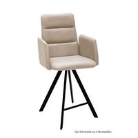 THEKENSTUHL drehbar (6er-Set) Devonna 52x109x60 Schwarz/Natur - Schwarz/Naturfarben, Kunststoff (60/109/52cm) - 58aufmkessel