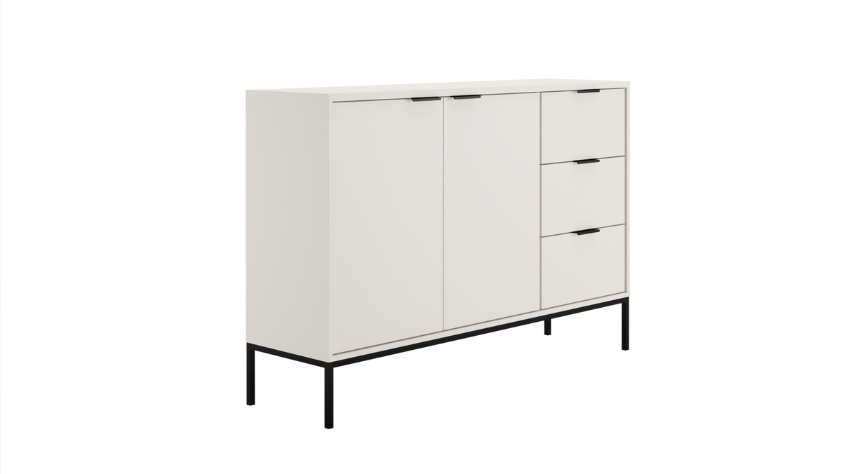 KOMMODE Austin 40/100,4/150 - Schwarz/Weiß, Holzwerkstoff (40/100/150cm) - RAUMHIRSCH FURNITURE