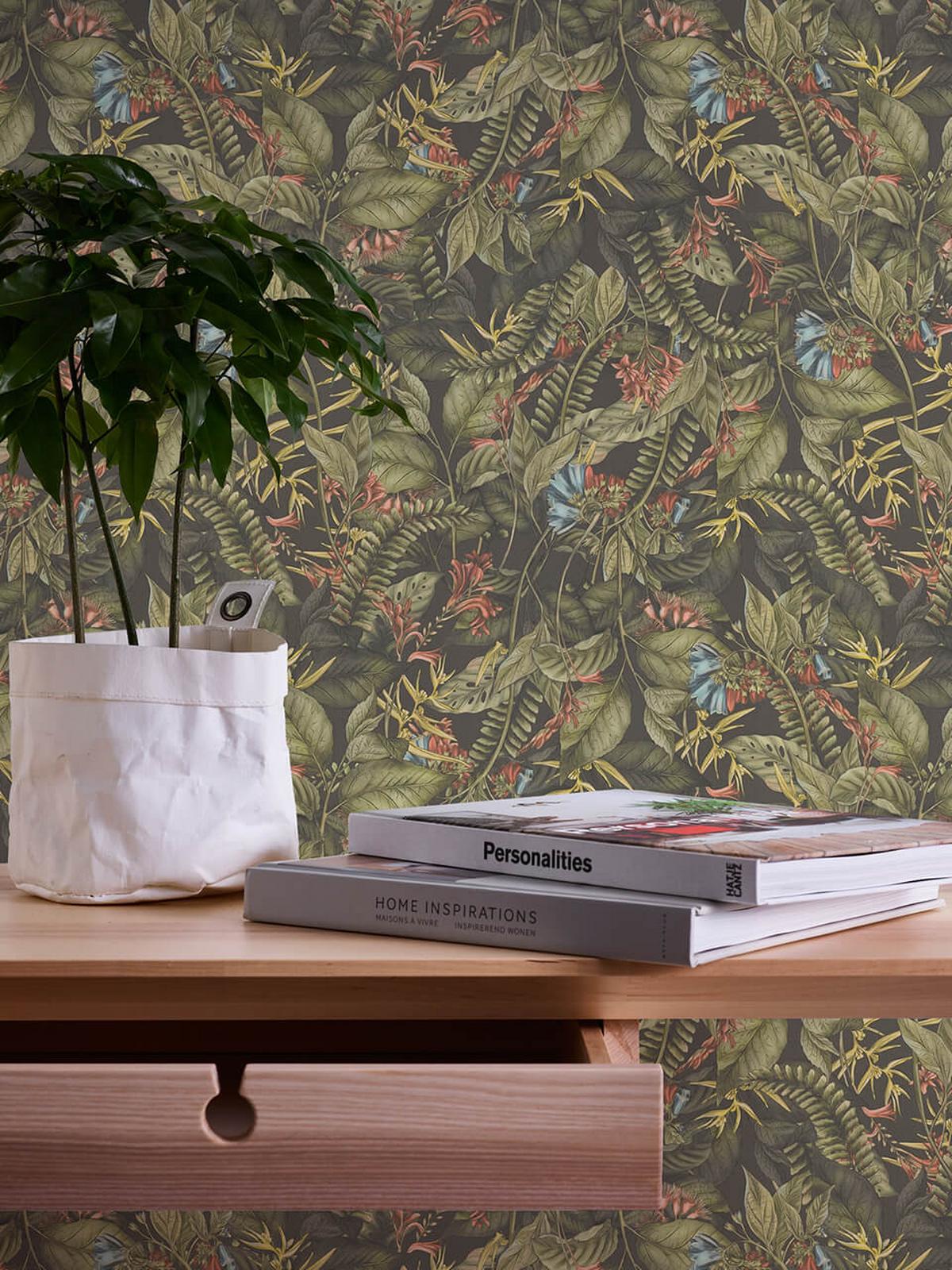 VLIESTAPETE Bunt 53/1005 cm - Schwarz, Textil (53/1cm) - KUNSTLOFT